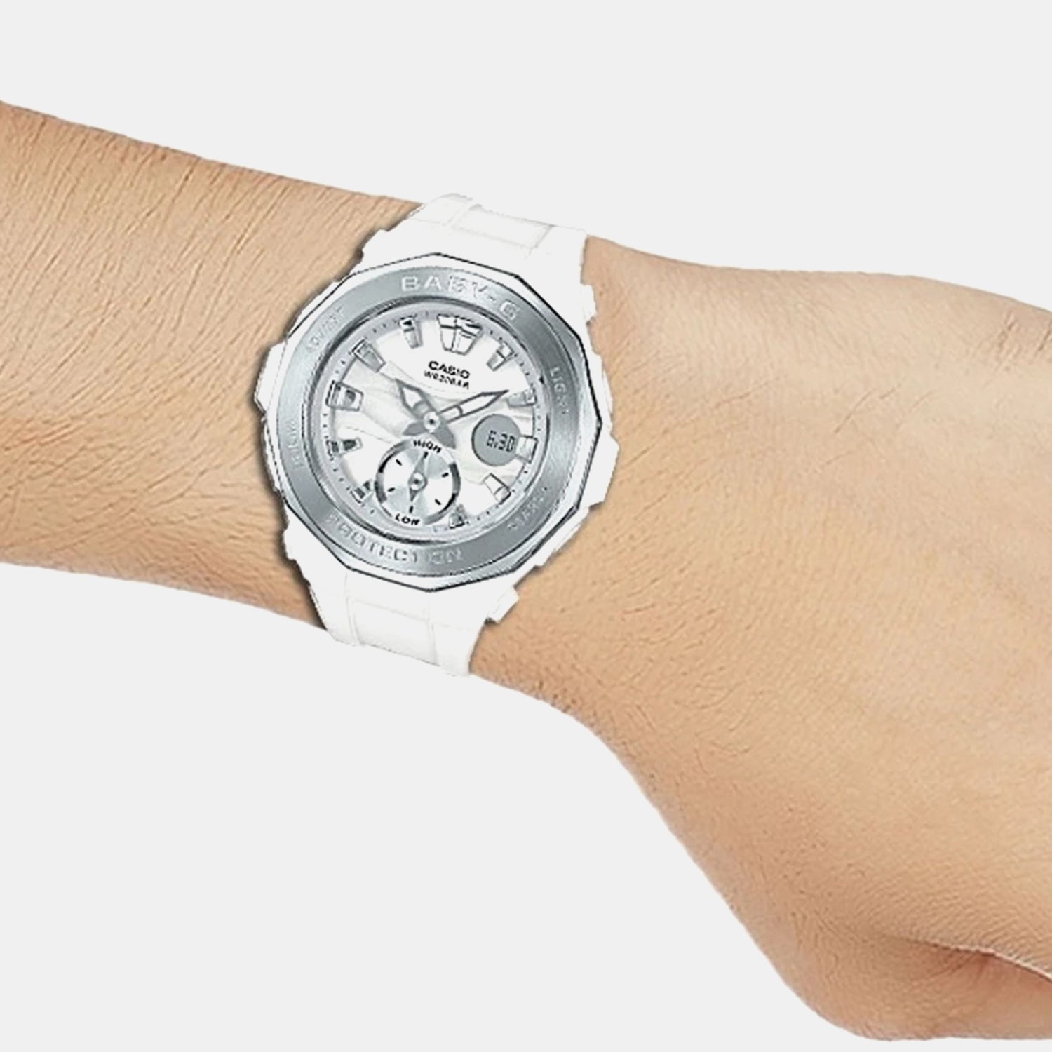 Baby-G Women Quartz White Dial Analog Resin Watch BX059
