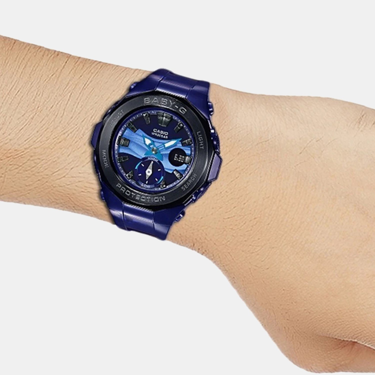 Baby-G Women Quartz Blue Dial Analog-Digital Resin Watch BX061