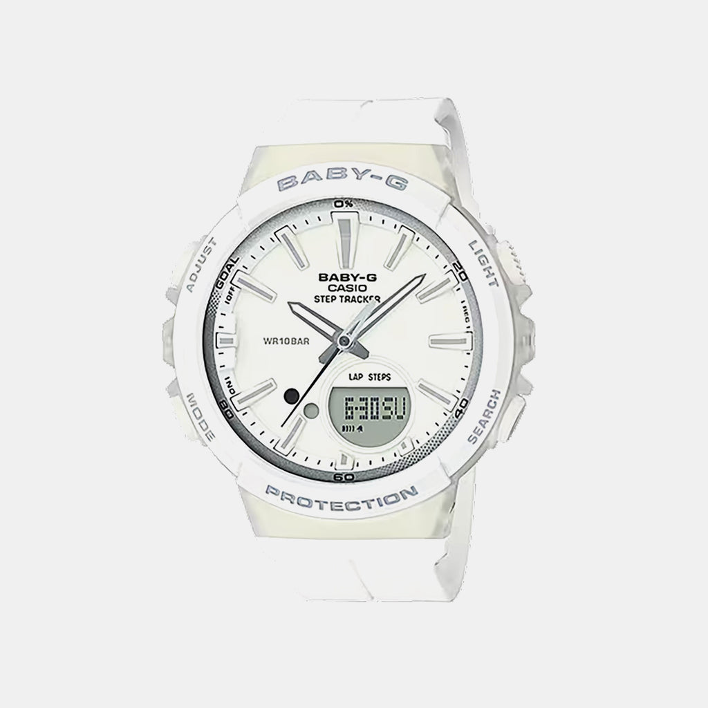 Baby-G Women Quartz White Dial Analog-Digital Resin Watch BX097