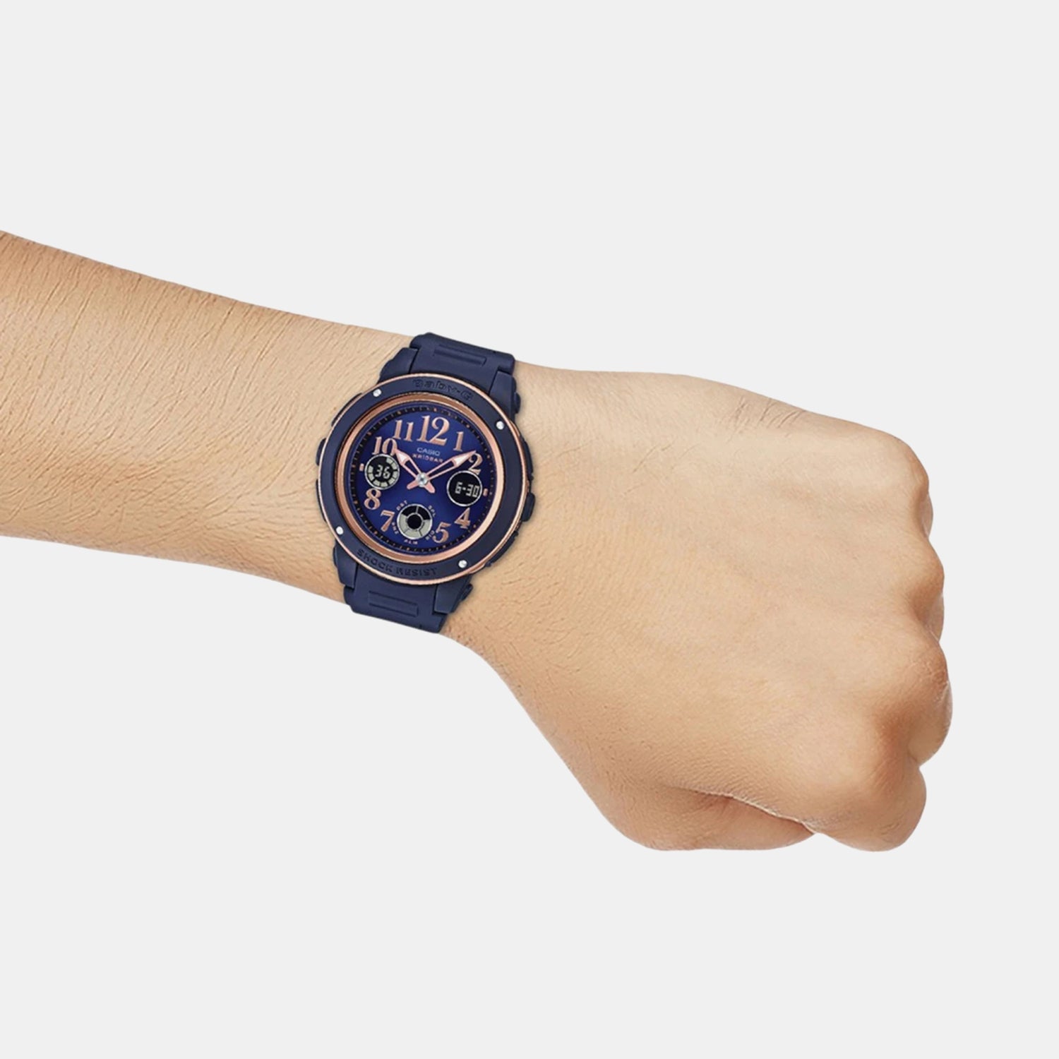 Baby-G Women Quartz Blue Dial Analog-Digital Resin Watch BX137