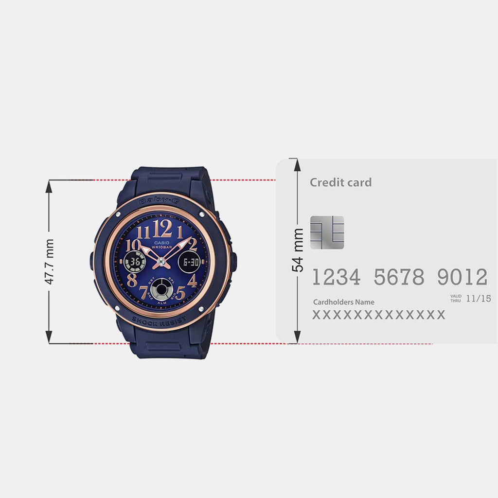 Baby-G Women Quartz Blue Dial Analog-Digital Resin Watch BX137