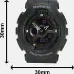 Baby-G Women Quartz Black Dial Analog-Digital Resin Watch BX144