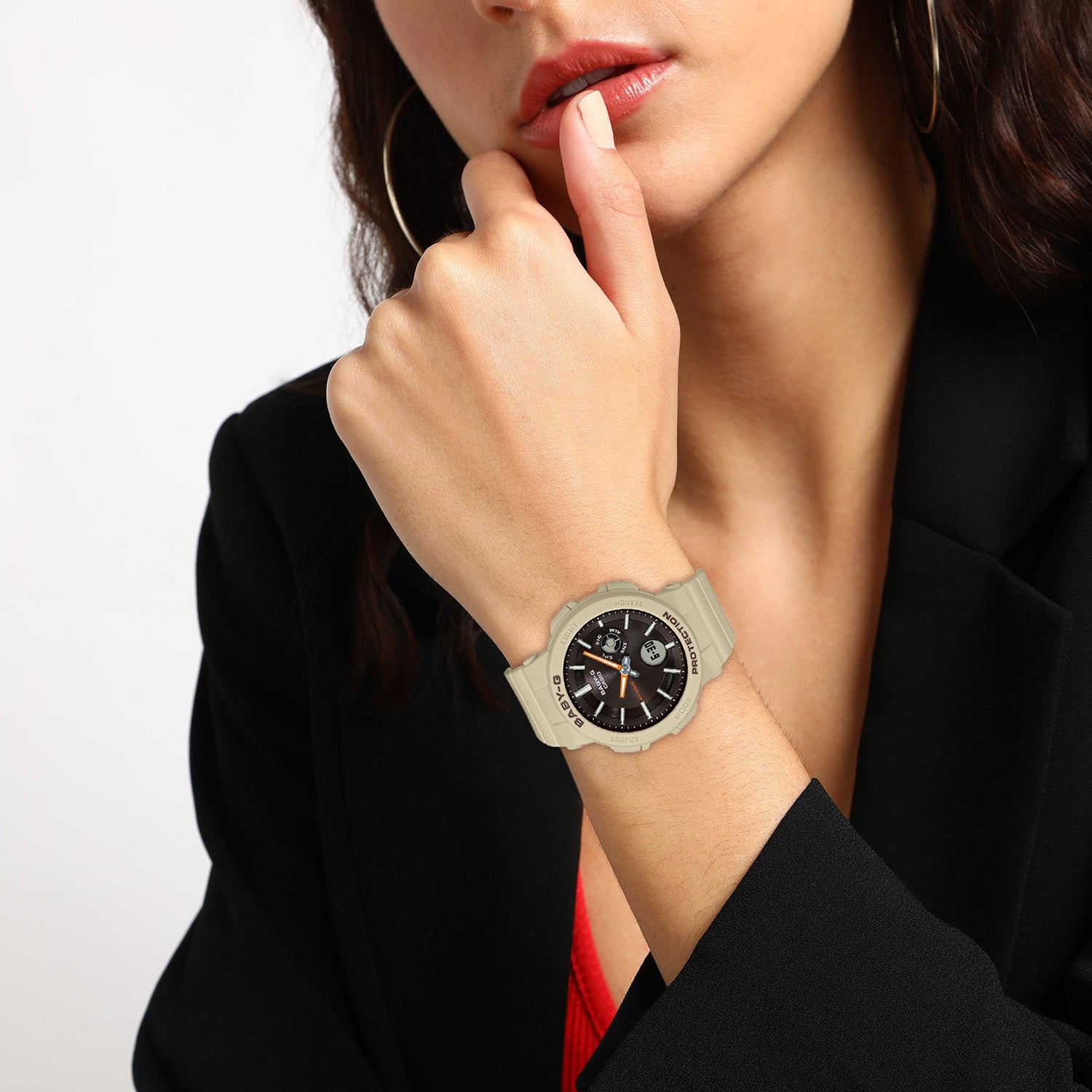 Baby-G Women Quartz Black Dial Analog-Digital Resin Watch BX155