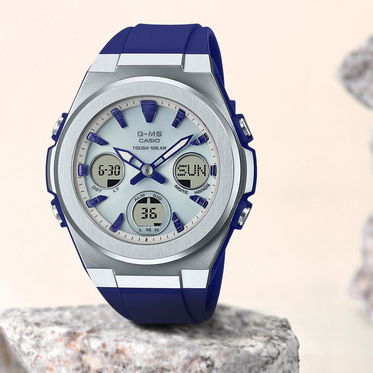 Baby-G Women Quartz Silver Dial Analog-Digital Resin Watch BX184