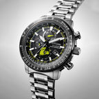 Promaster Eco-Drive Men Quartz Black Dial Chronograph Stainless Steel Watch BY3006-53E