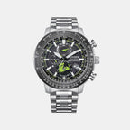 Promaster Eco-Drive Men Quartz Black Dial Chronograph Stainless Steel Watch BY3006-53E