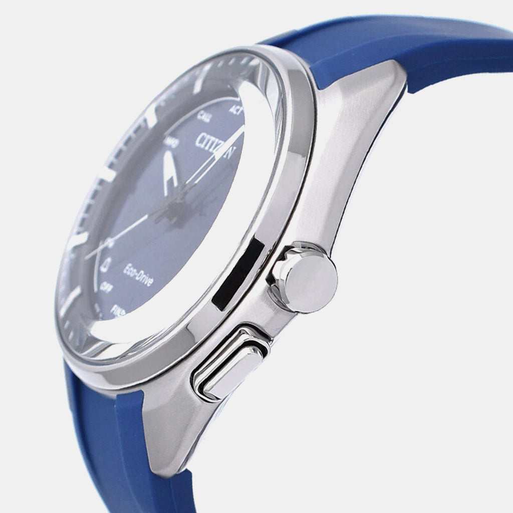 Men Quartz Blue Dial Analog Rubber Watch BZ4000-07L