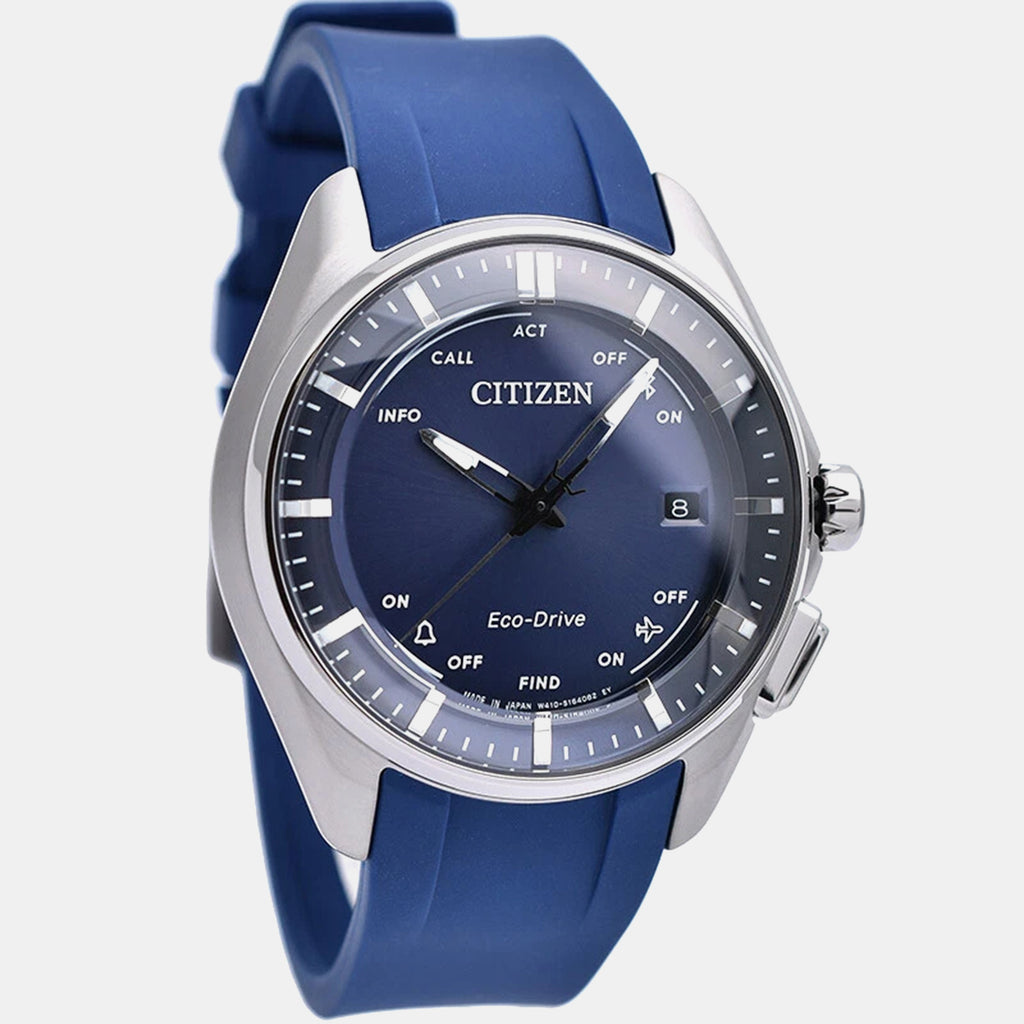 Men Quartz Blue Dial Analog Rubber Watch BZ4000-07L
