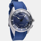 Men Quartz Blue Dial Analog Rubber Watch BZ4000-07L