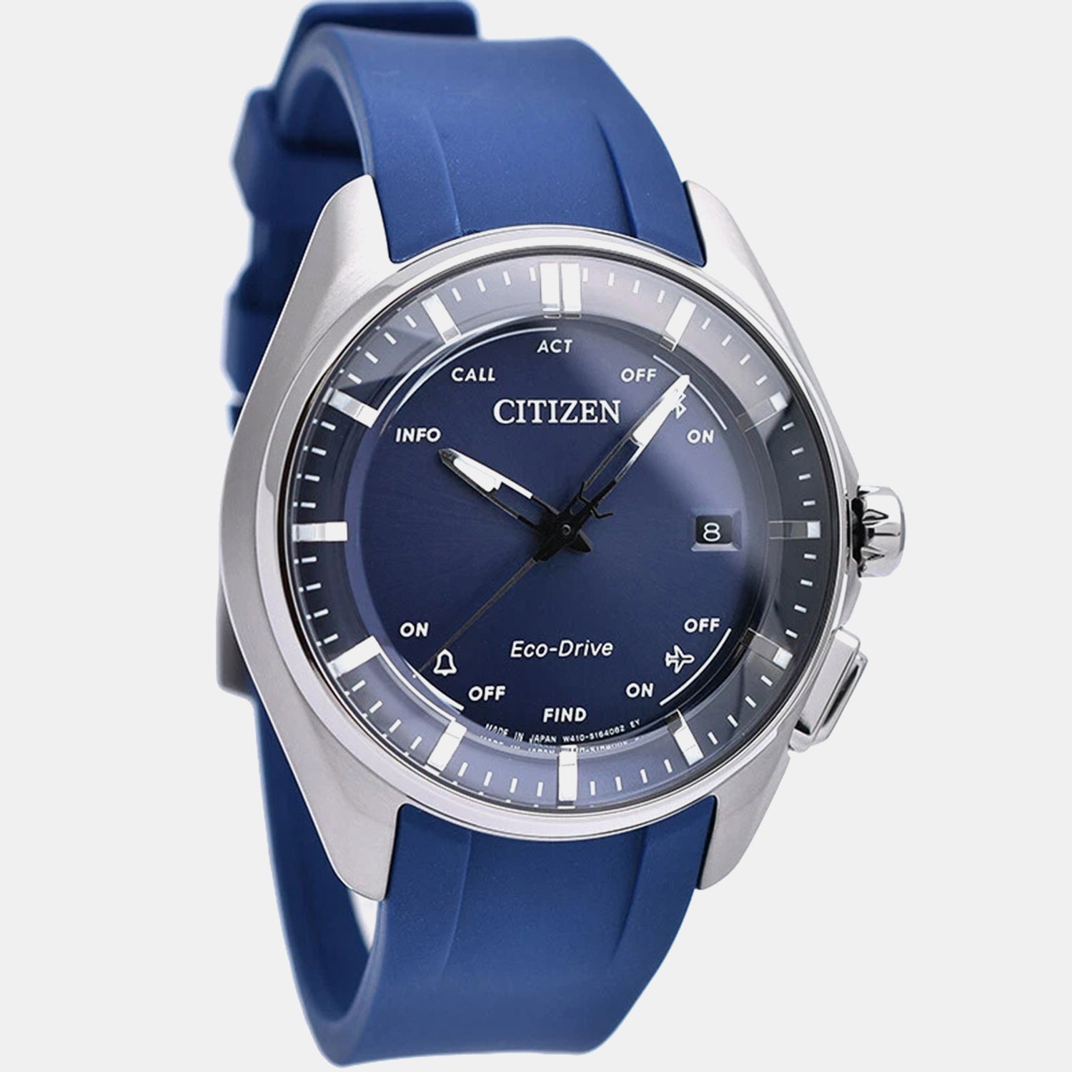Men Quartz Blue Dial Analog Rubber Watch BZ4000-07L