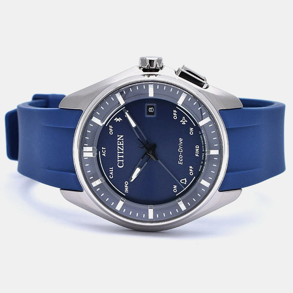 Men Quartz Blue Dial Analog Rubber Watch BZ4000-07L