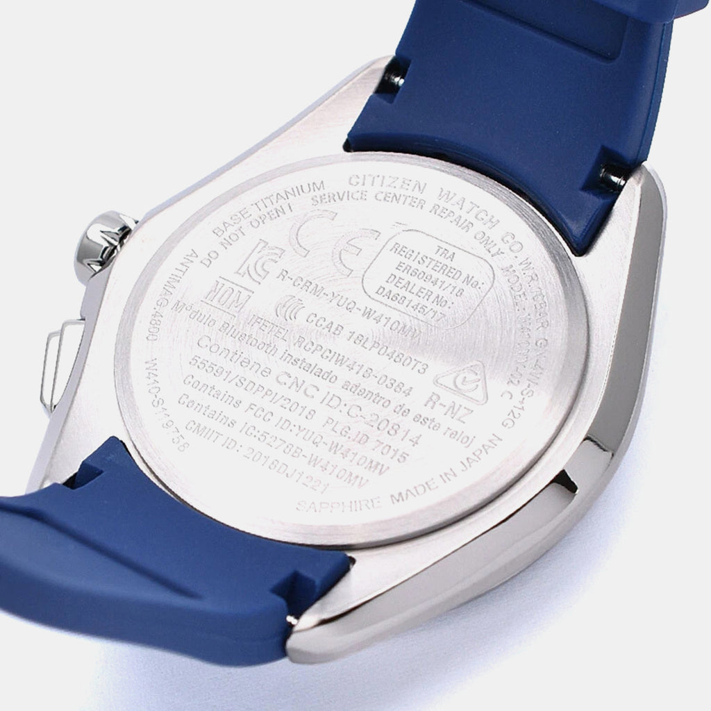 Men Quartz Blue Dial Analog Rubber Watch BZ4000-07L
