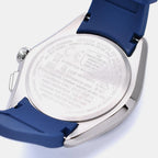 Men Quartz Blue Dial Analog Rubber Watch BZ4000-07L