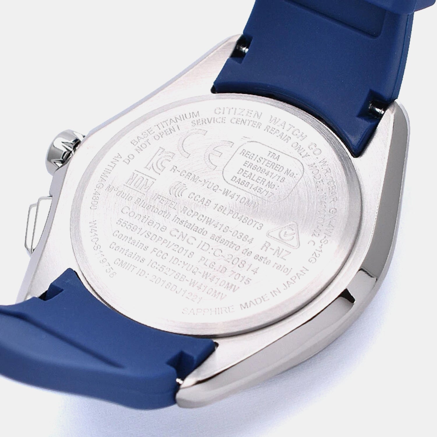 Men Quartz Blue Dial Analog Rubber Watch BZ4000-07L