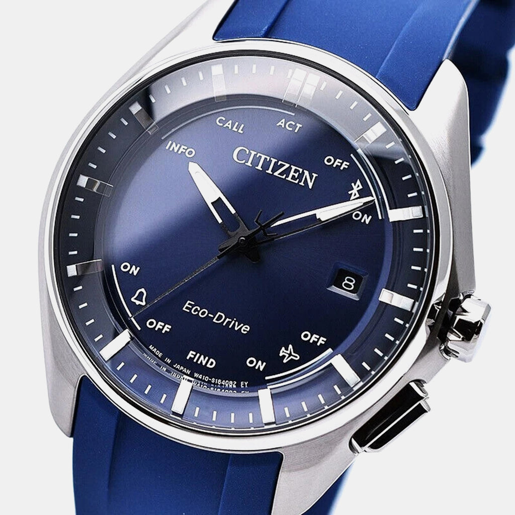 Men Quartz Blue Dial Analog Rubber Watch BZ4000-07L