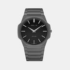 Blade Ultra Slim-GM Men Quartz Black Dial Analog Stainless Steel Watch