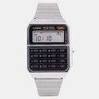 Vintage Unisex Quartz Grey Dial Digital Stainless Steel Watch C010