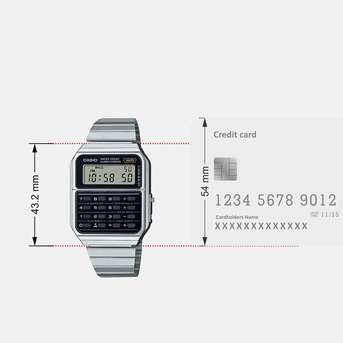 Vintage Unisex Quartz Grey Dial Digital Stainless Steel Watch C010