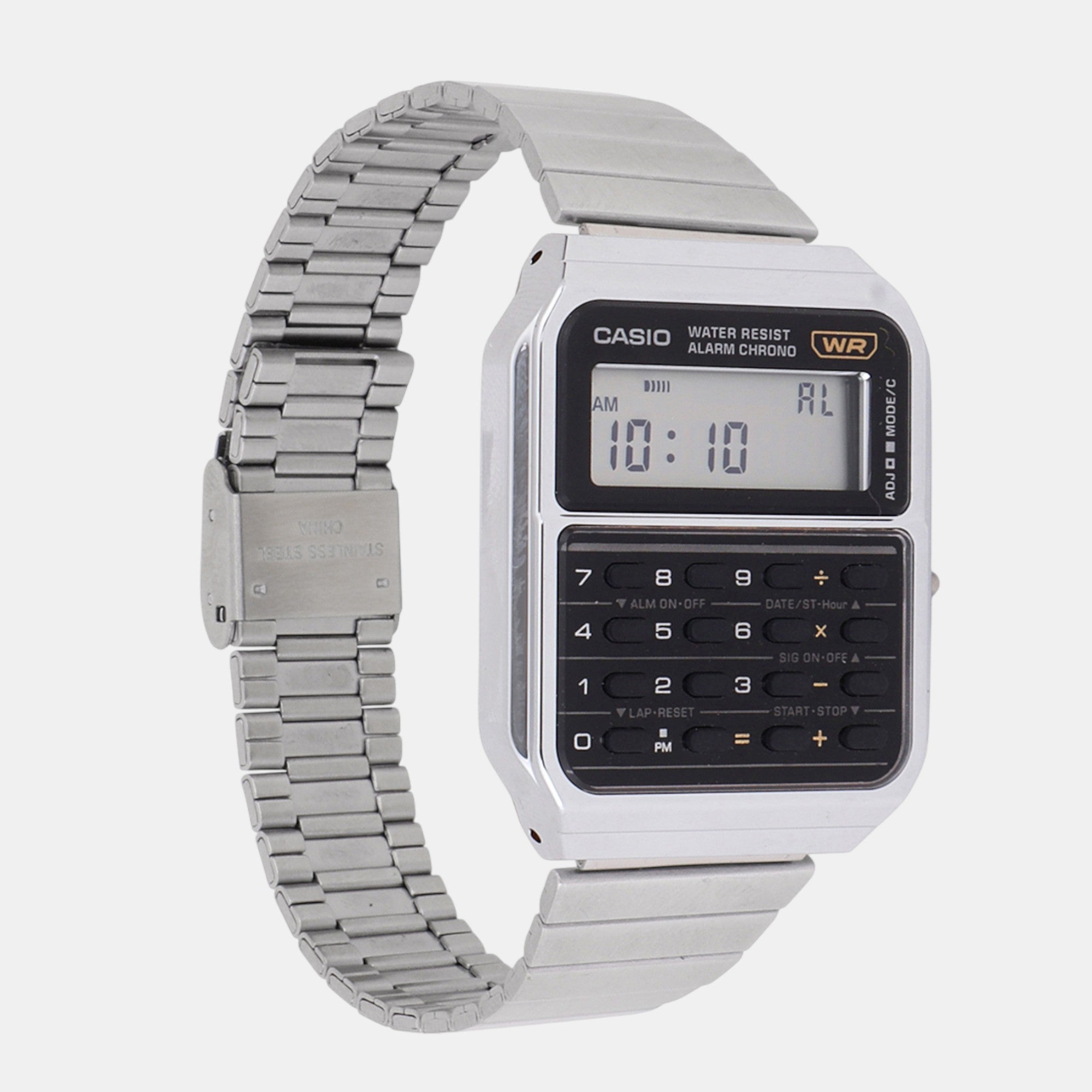 Vintage Unisex Quartz Grey Dial Digital Stainless Steel Watch C010