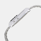 Vintage Unisex Quartz Grey Dial Digital Stainless Steel Watch C010