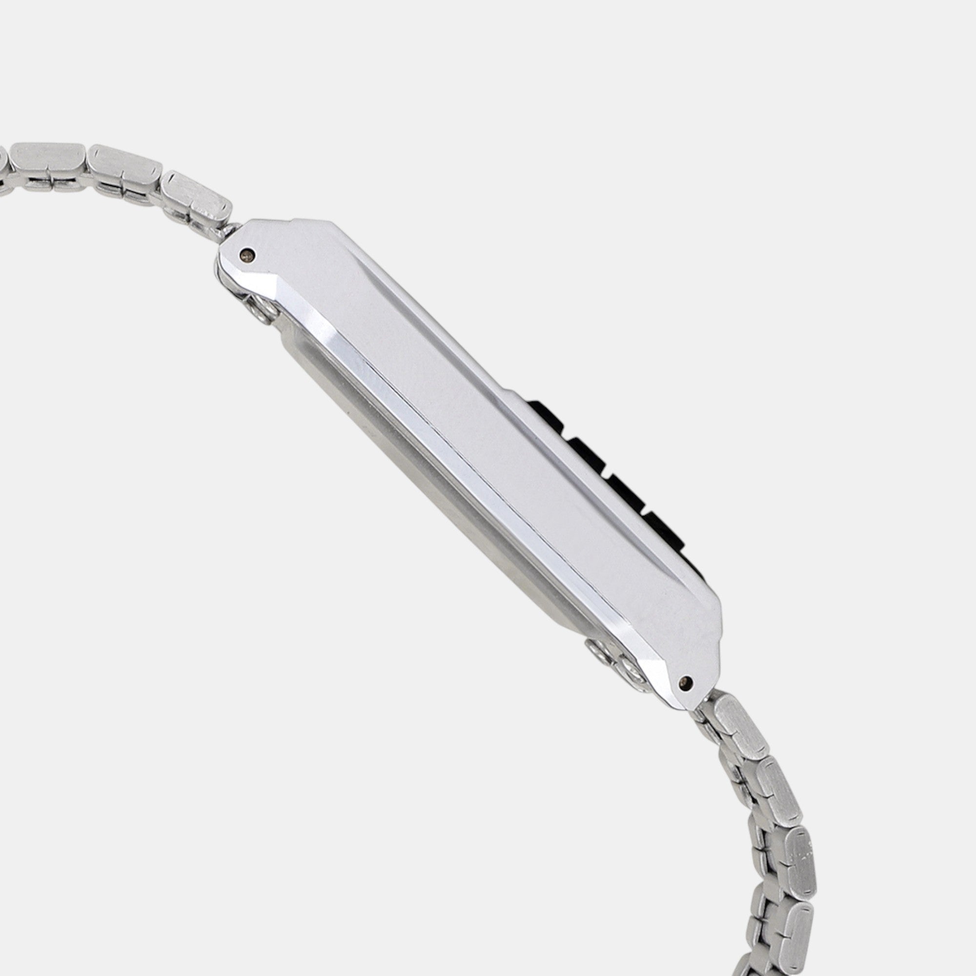 Vintage Unisex Quartz Grey Dial Digital Stainless Steel Watch C010