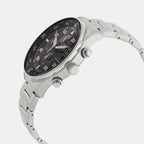 Eco-Drive Men Quartz Black Dial Chronograph Stainless Steel Watch CA0690-88E