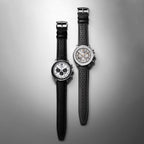 Eco-Drive Men Quartz Grey Dial Chronograph Leather Watch CA4500-24H