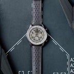 Eco-Drive Men Quartz Grey Dial Chronograph Leather Watch CA4500-24H