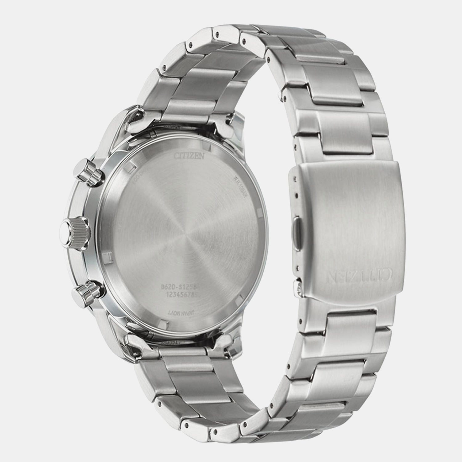 Eco-Drive Men Quartz Black Dial Chronograph Stainless Steel Watch CA4500-83E