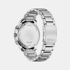 Eco-Drive Men Quartz Black Dial Chronograph Stainless Steel Watch CA4500-91E