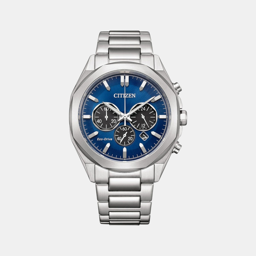 Eco-Drive Men Eco-Drive Blue Dial Analog Stainless Steel Watch CA4590-81L