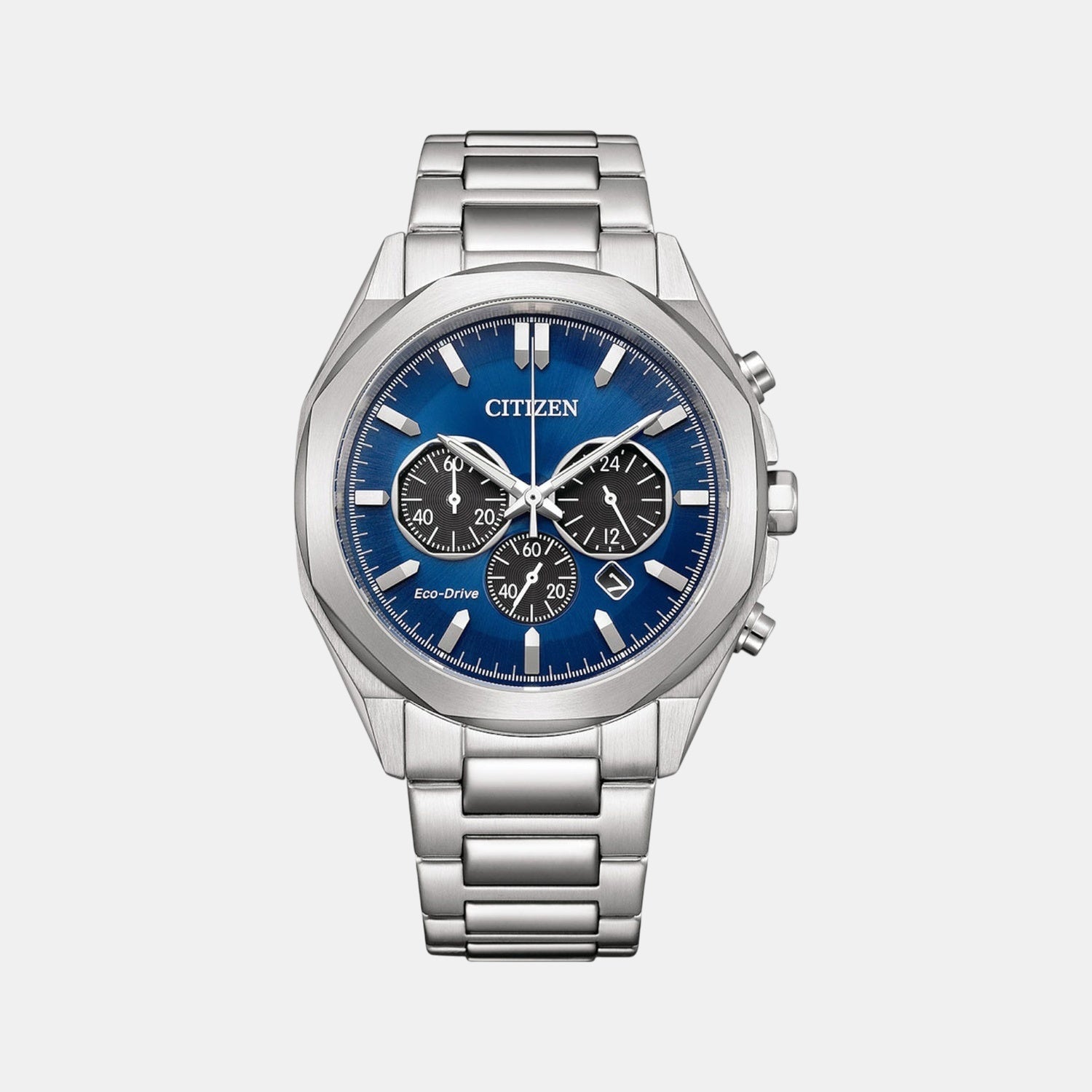 Eco-Drive Men Eco-Drive Blue Dial Analog Stainless Steel Watch CA4590-81L