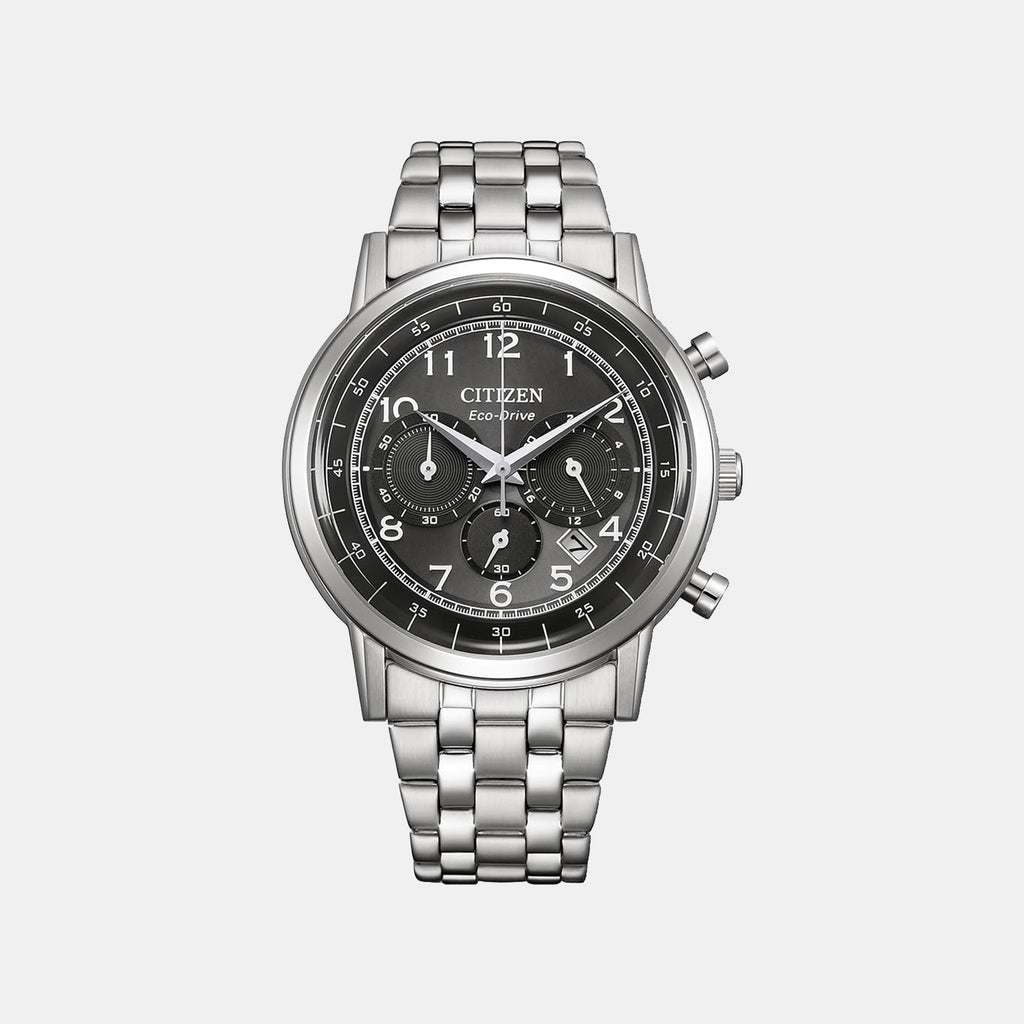 Men Quartz Black Dial Chronograph Stainless Steel Watch CA4630-53E