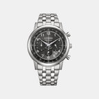 Men Quartz Black Dial Chronograph Stainless Steel Watch CA4630-53E