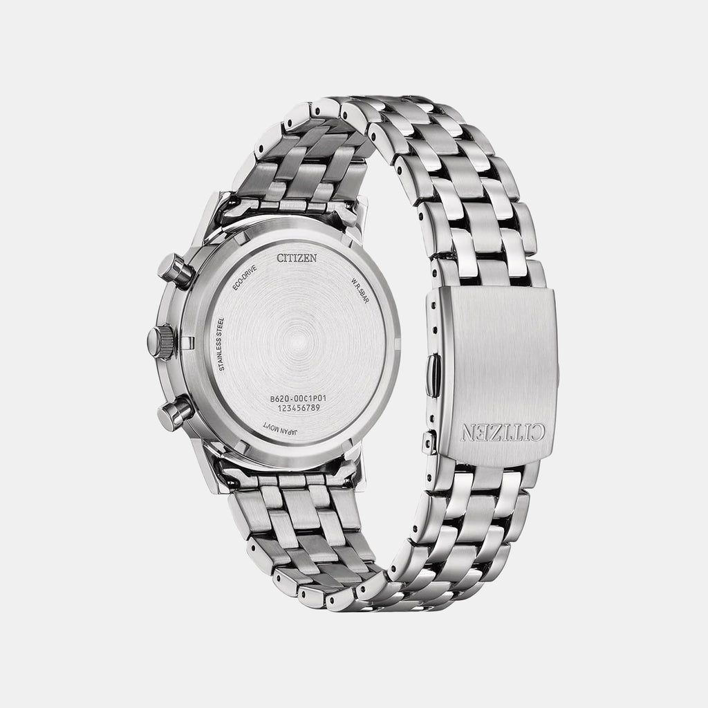 Men Quartz Black Dial Chronograph Stainless Steel Watch CA4630-53E
