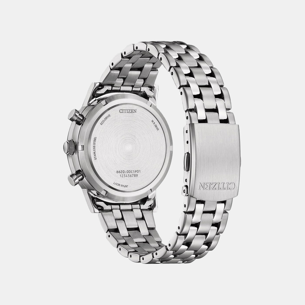 Men Quartz Black Dial Chronograph Stainless Steel Watch CA4630-53E