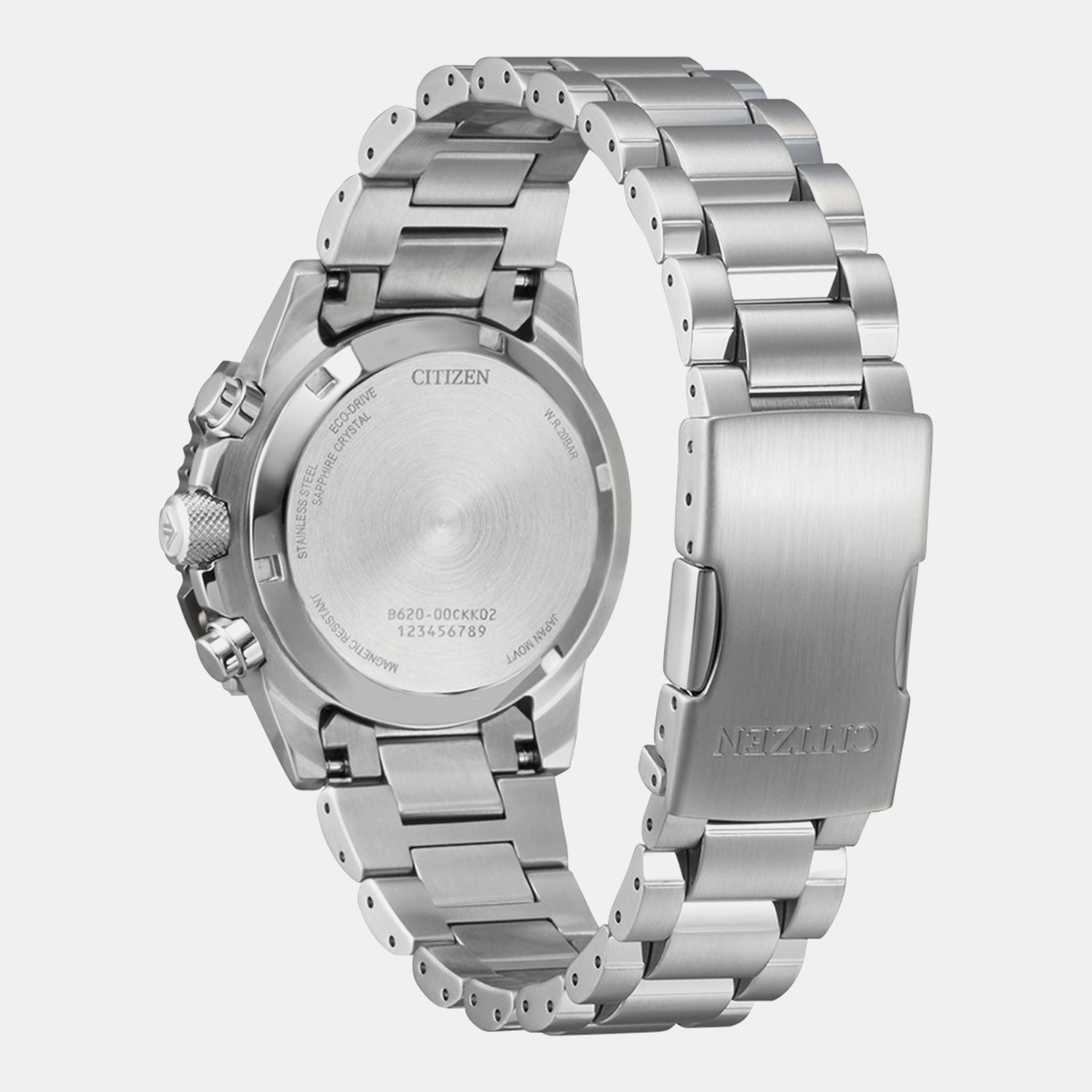 Eco-Drive Men Quartz Black Dial Chronograph Stainless Steel Watch CA4664-60E