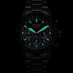 Eco-Drive Men Quartz Black Dial Chronograph Stainless Steel Watch CA4664-60E