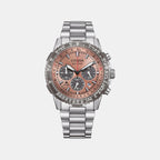 Promaster Men Quartz Peach Dial Chronograph Stainless Steel Watch CA4664-60X