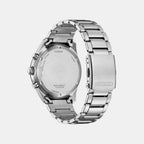 Classic Sport Eco-Drive Men Quartz Black Dial Chronograph Stainless Steel Watch CA4674-58E