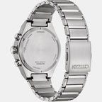 Zenshin Men Quartz Silver Dial Chronograph Stainless Steel Watch CA4690-51A