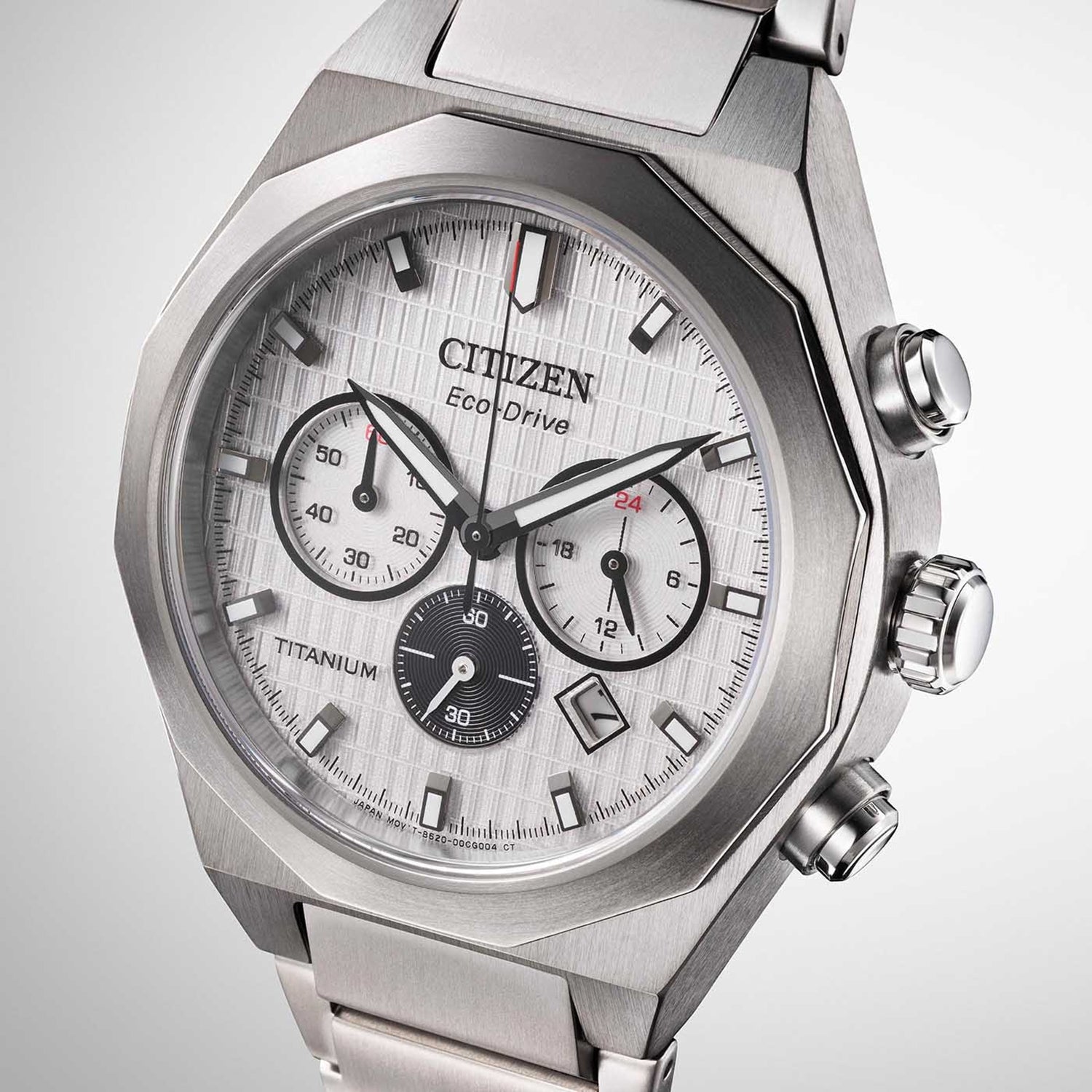 Zenshin Men Quartz Silver Dial Chronograph Stainless Steel Watch CA4690-51A