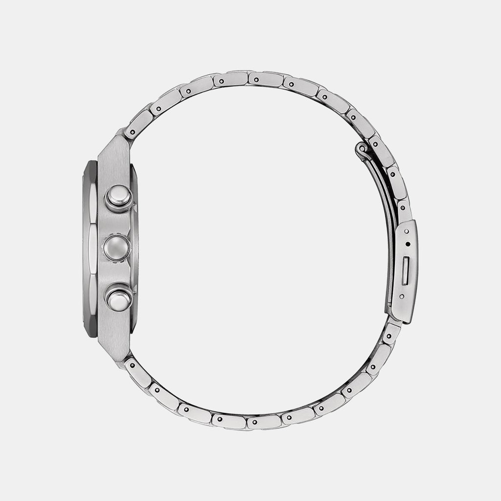 Zenshin Men Quartz Silver Dial Chronograph Titanium Watch CA4690-51A