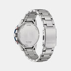 Eco-Drive Men Quartz Blue Dial Chronograph Stainless Steel Watch CA4716-50L