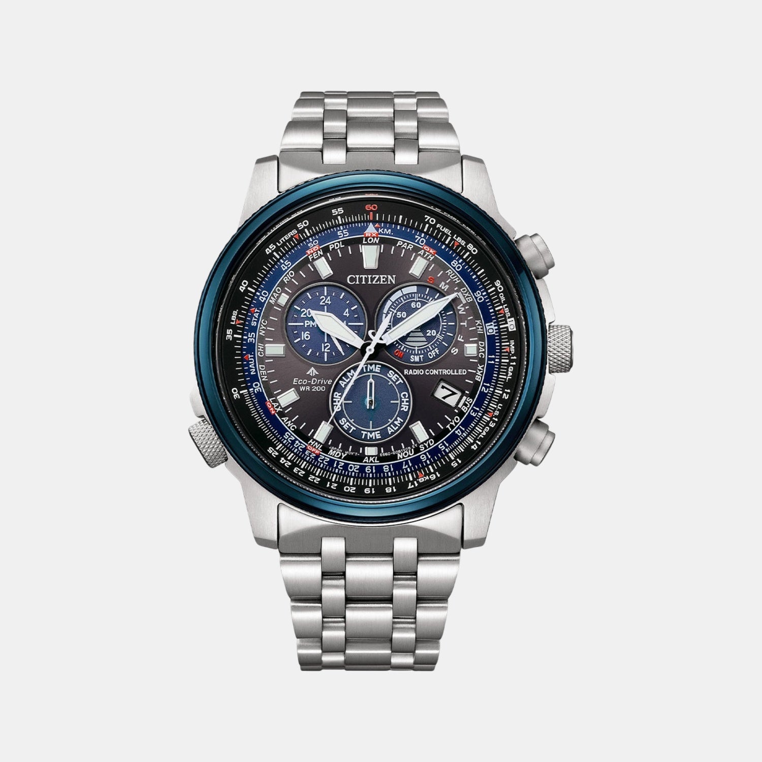 Promaster Men Eco-Drive Black Dial Chronograph Stainless Steel Watch CB5866-55E