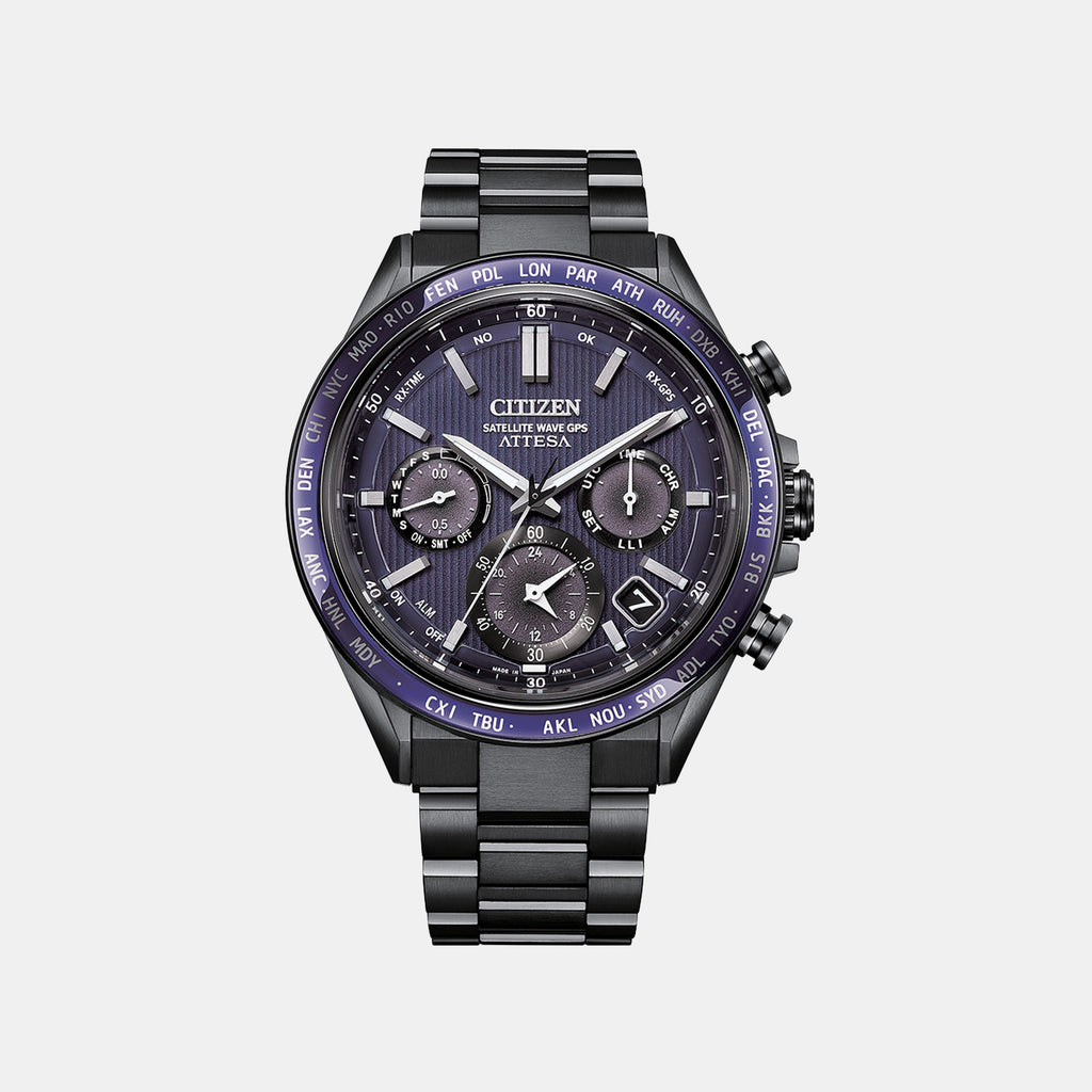 Attesa Men Quartz Blue Dial Chronograph Titanium Watch CC4059-64L