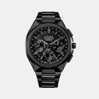 Men Quartz Black Dial Analog Stainless Steel Watch CC4105-69E