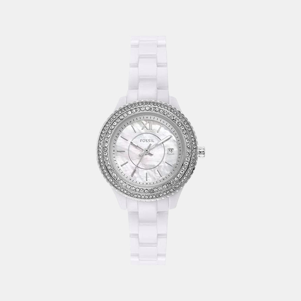 Fossil Round White Analog watch