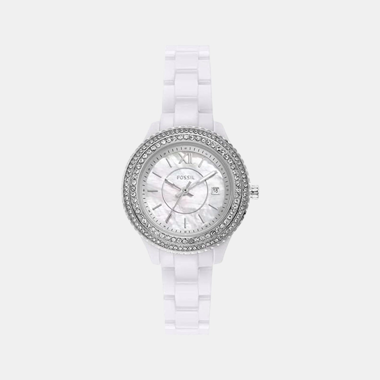 Fossil Round White Analog watch
