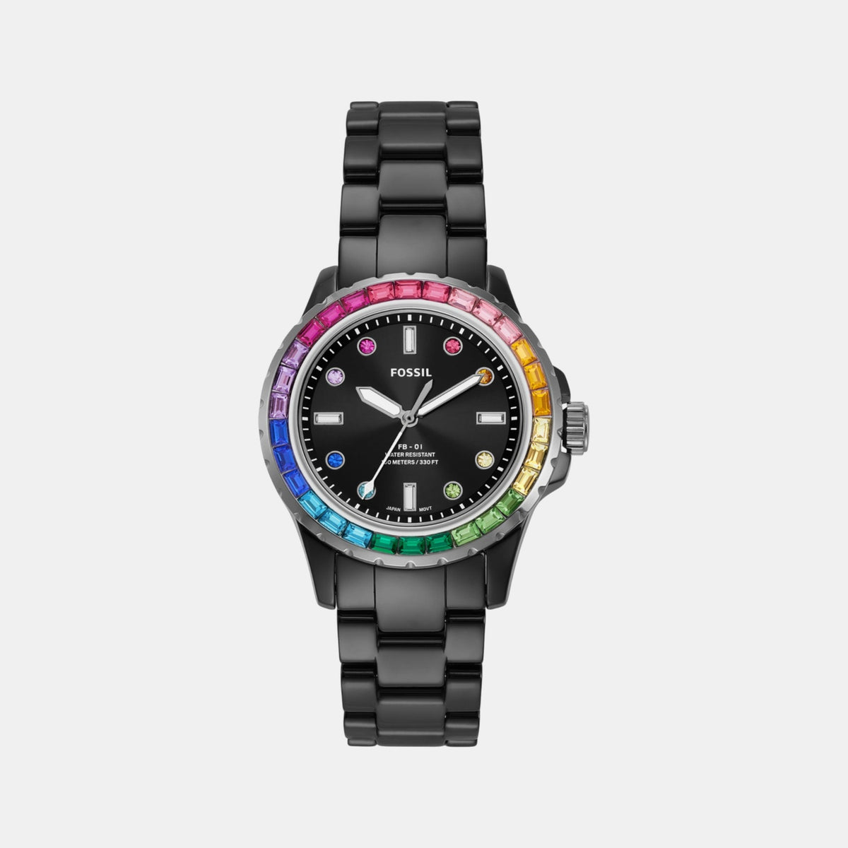Fb-01 Women Quartz Black Dial Analog Ceramic Watch CE1130